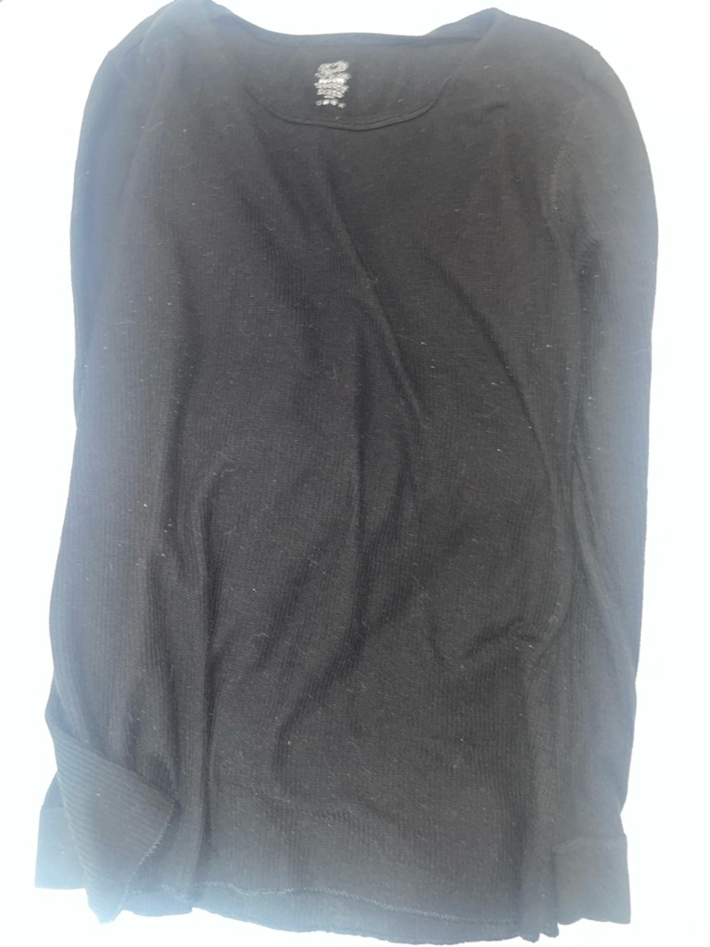 Thermal Black Lightweight Crewneck Sweater